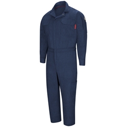 Bulwark Men's Flame Resistant iQ Series Mobility Coverall | Navy 