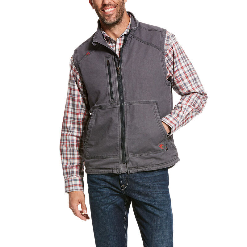 Ariat Flame Resistant Duralight Stretch Canvas Vest | Iron Grey