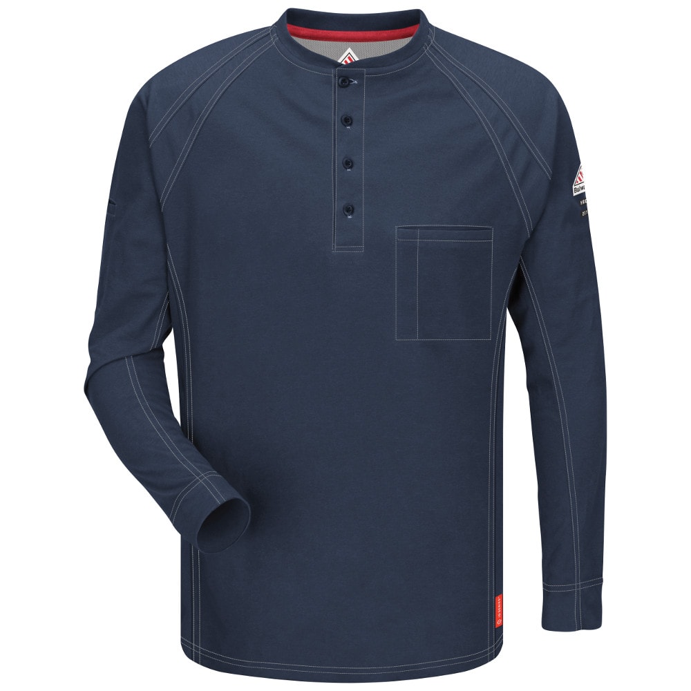 dark blue henley shirt