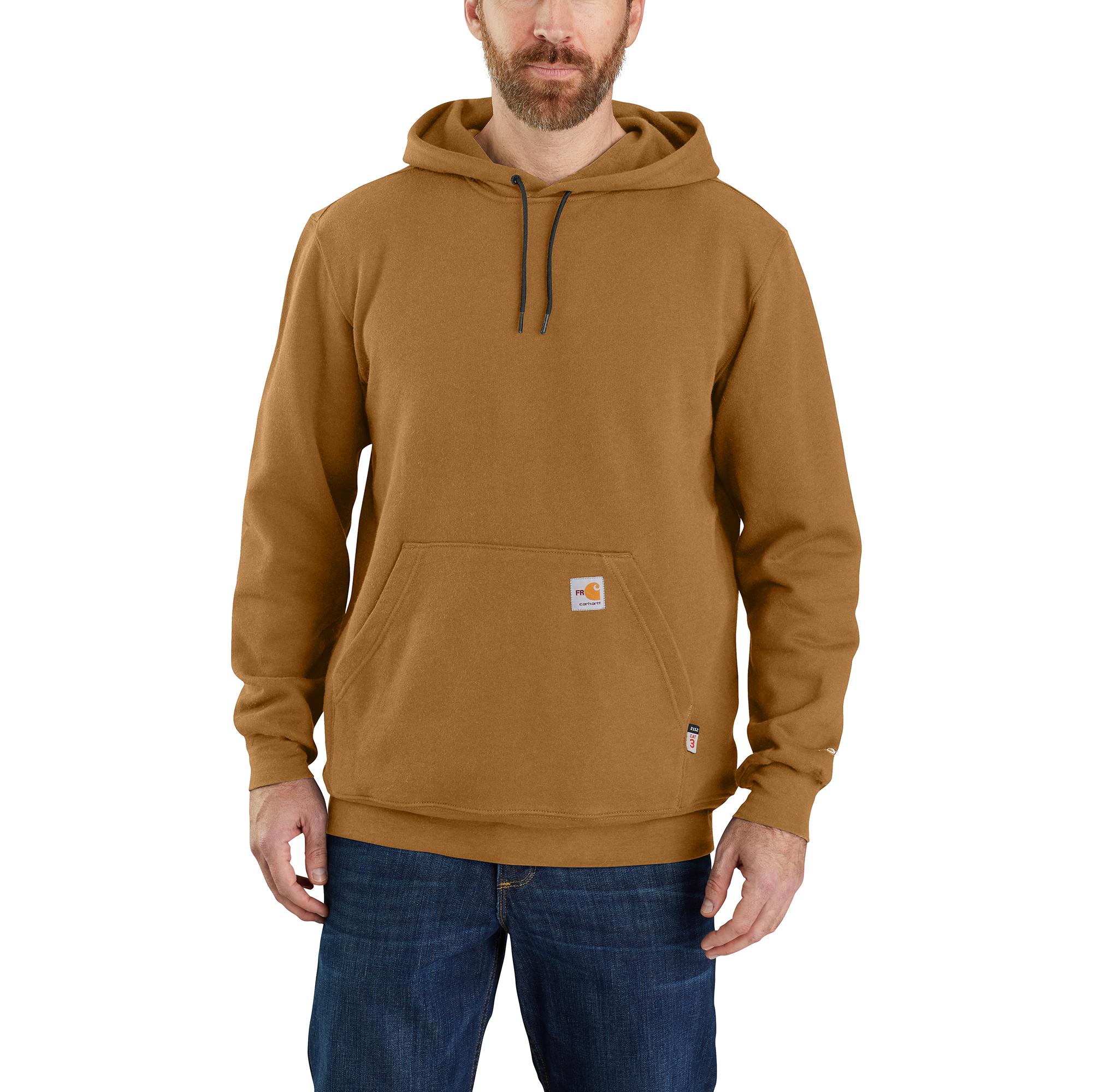 Men's Carhartt FR Force Original Fit Midweight Hooded Sweatshirt - Carhartt  Brown