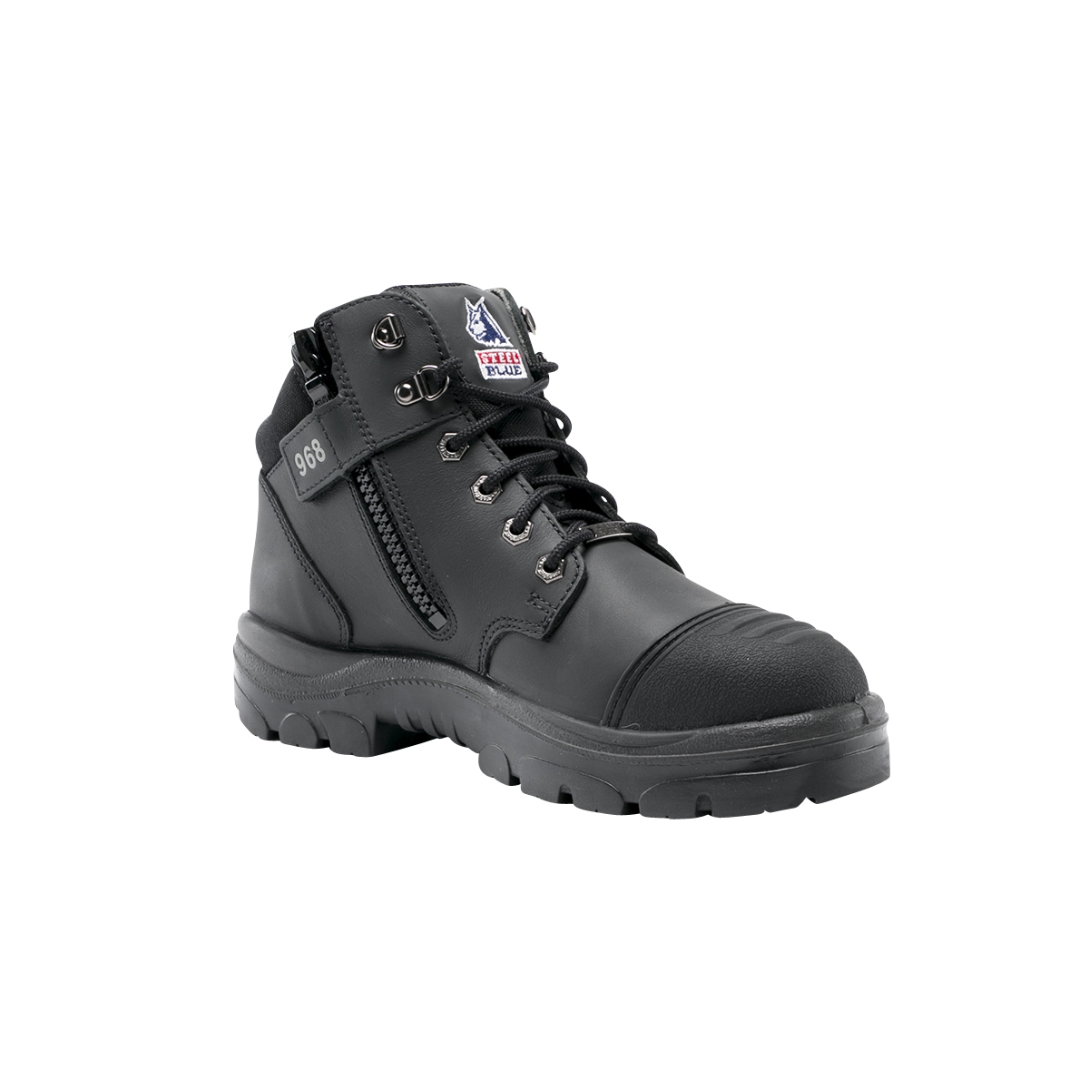 Side zip safety toe work sales boots