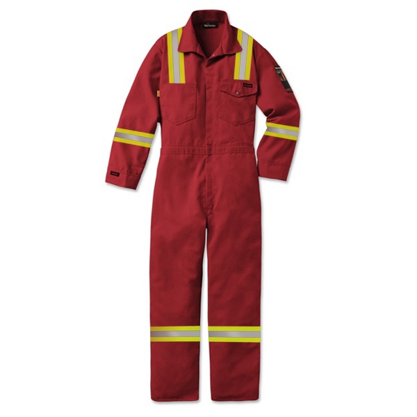 Workrite 7 oz. Nomex MHP Red Deluxe Industrial Coverall with FR Tape